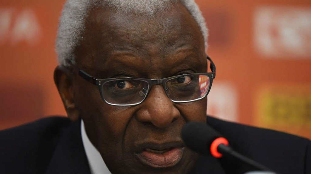 Lamine Diack, Sebastian Coe's predecessor as IAAF President, is still under investigation in France ©Getty Images