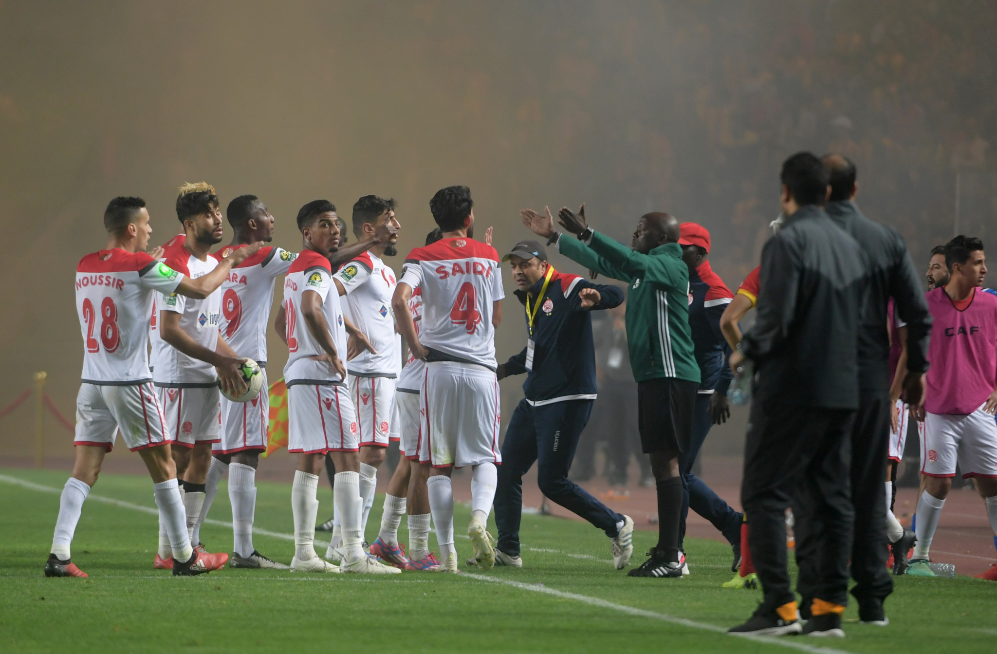 Wydad Casablanca walked off the pitch in protest at the VAR system being unavailable to rule on their disallowed goal ©Getty Images