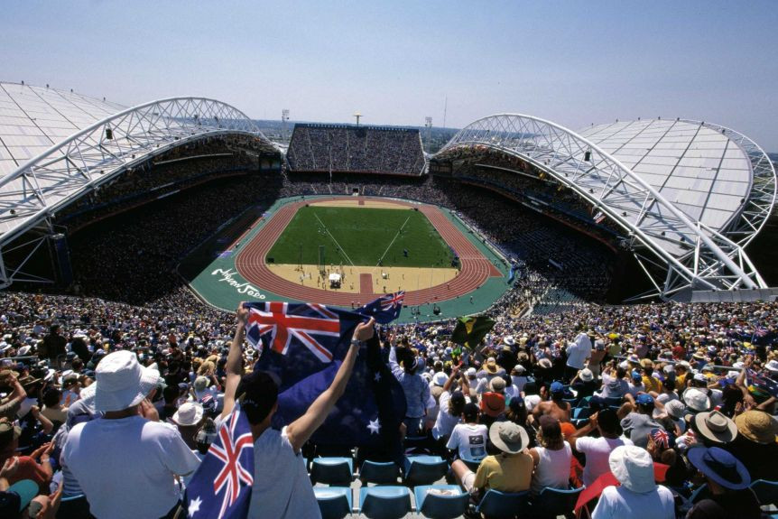 A  record crowd of 110,000 were packed into Stadium Australia for 