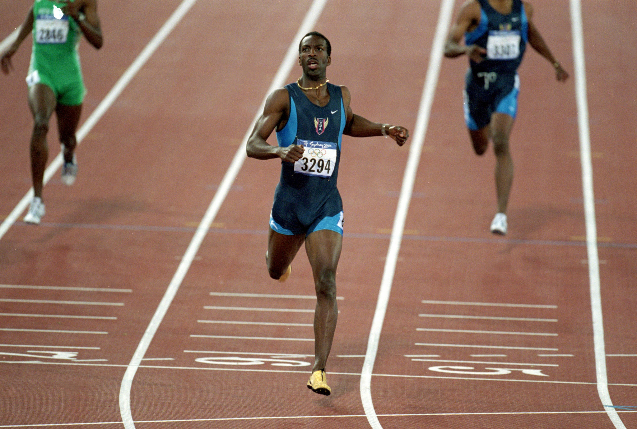 Four years after winning the 200 and 400m double at the Atlanta Olympics, American sprinter Michael Johnson ended his career by successfully defending his 400m title at the Sydney 2000 Olympics - on Magic Monday ©Getty Images