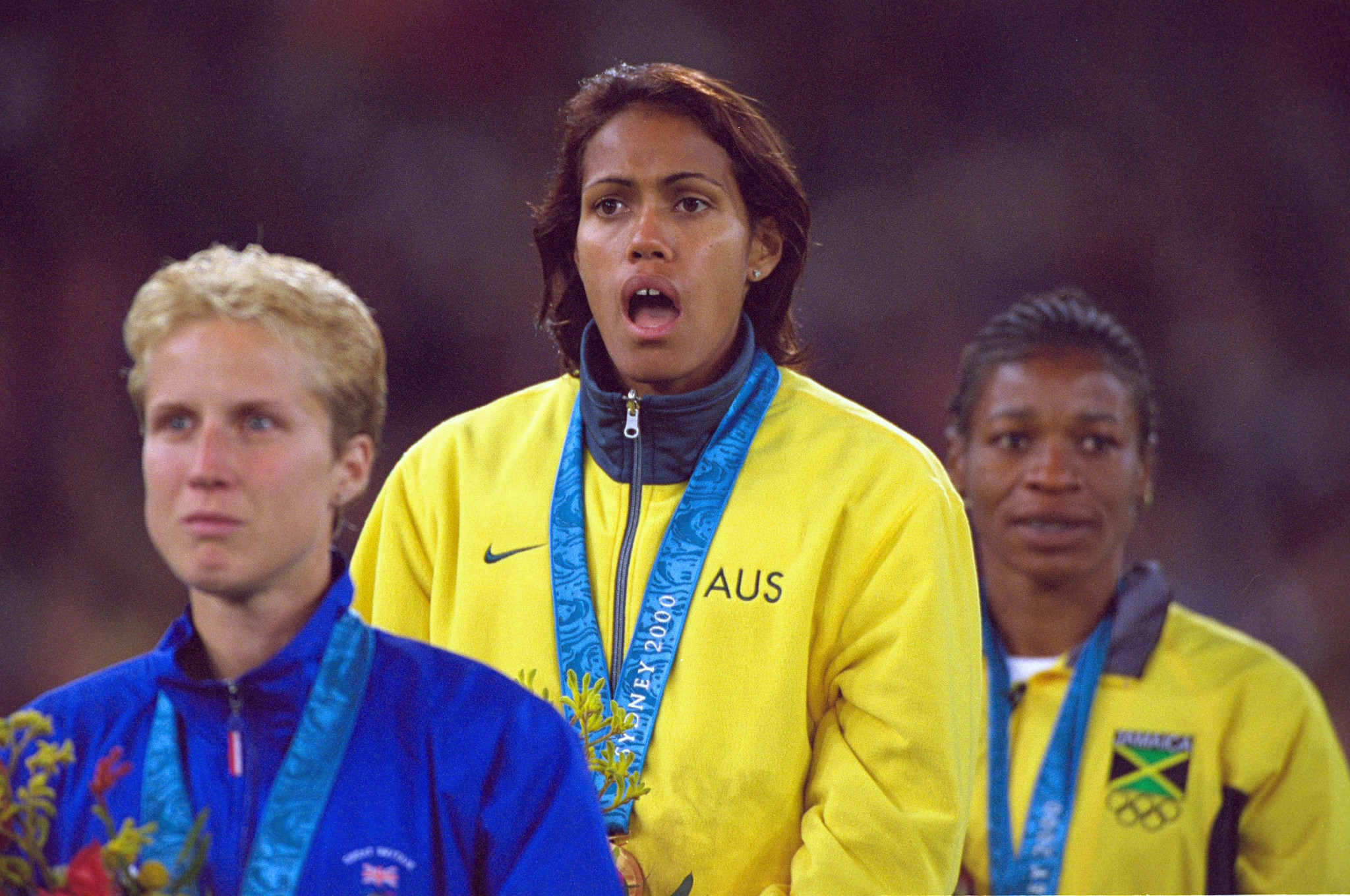 Cathy Freeman has revealed she was so "petrified" about the Olympic medal ceremony at Sydney 2000 that she had to practise for it at home ©Getty Images