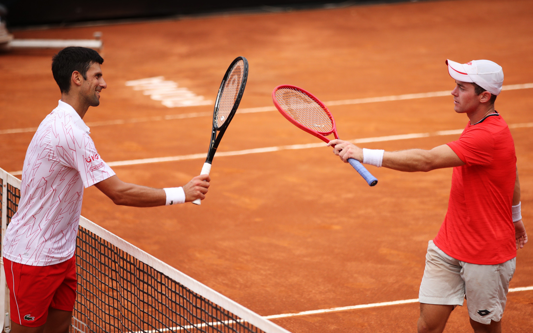 Men's top seed Novak Djokovic beat German qualifier Dominik Koepfer in three sets to reach the last four in Rome ©Getty Images