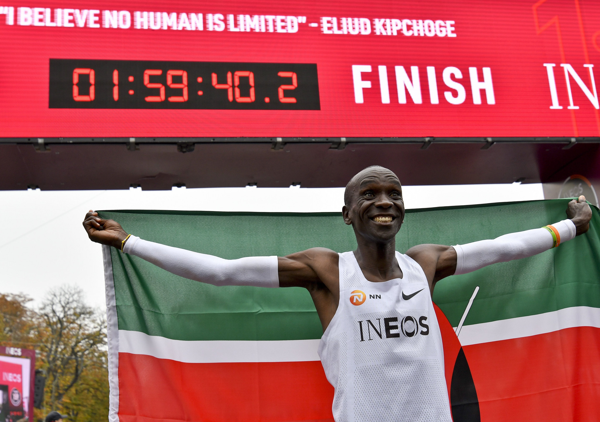 Eliud Kipchoge, who became the first man to run a marathon in under two hours, is targeting further success at Tokyo 2020 ©Getty Images