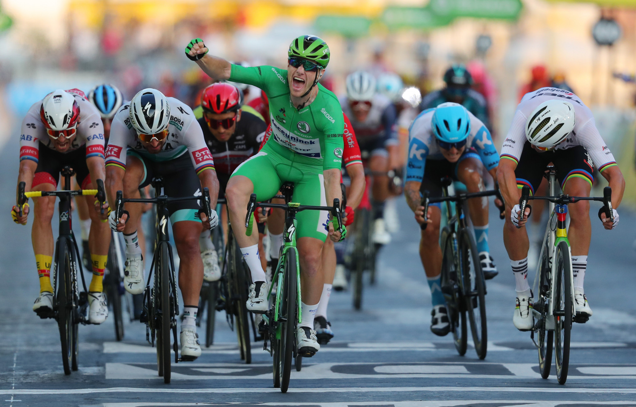 Green jersey Sam Bennett triumphed on the final stage ©Getty Images