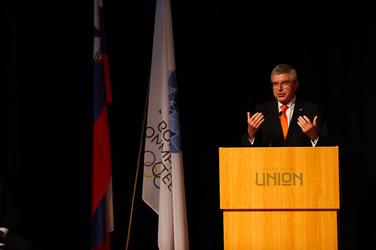 Thomas Bach described Janez Kocijančič as a valuable advisor and supporter of using sport for education and social values ©Ales Fevzer ph/ NOC of Slovenia 