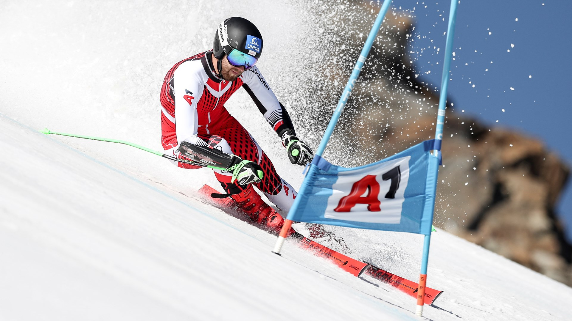 Olympic silver medallist Marco Schwarz headlined the names on the mountain ©Ski Austria