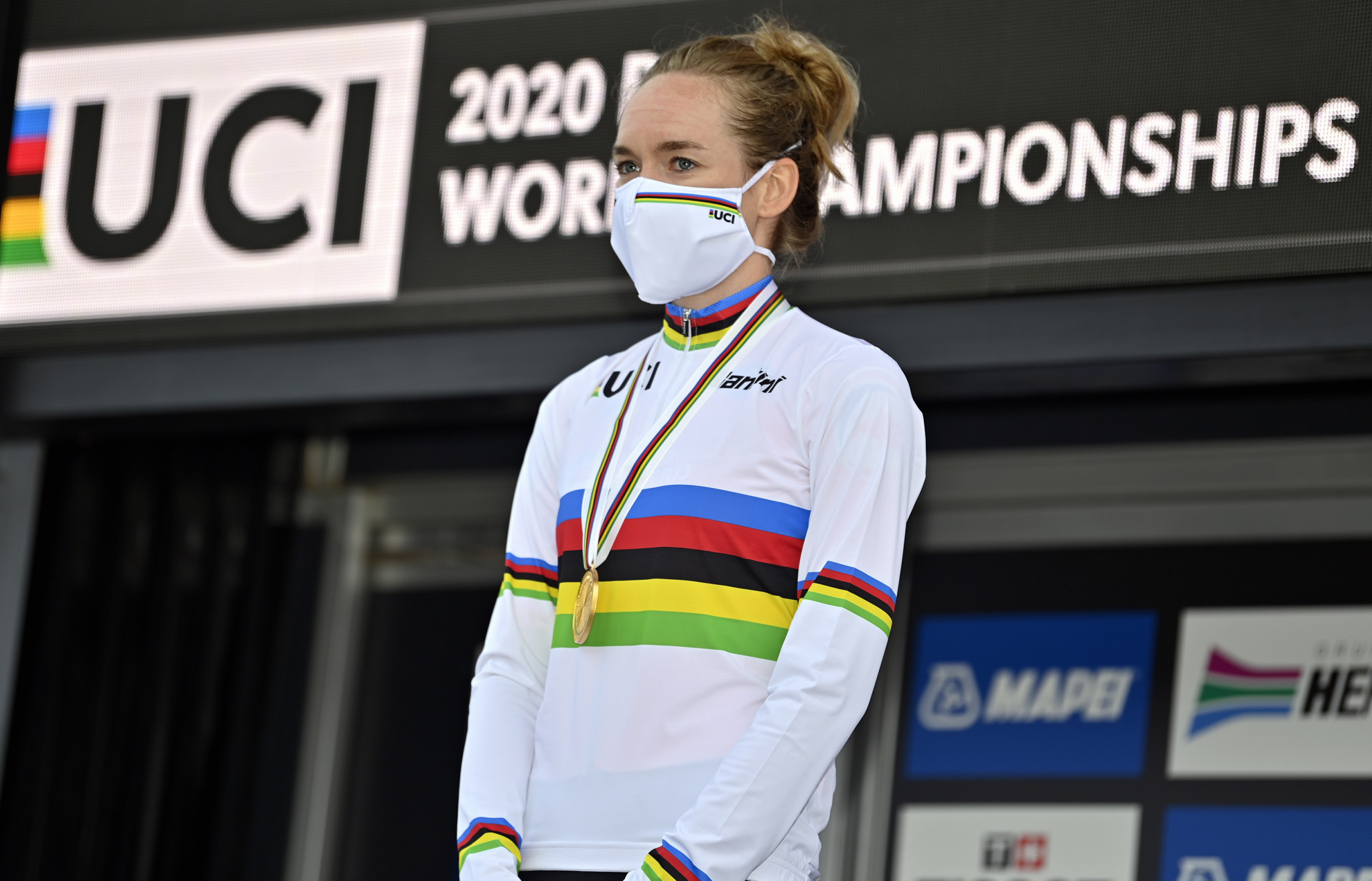 Anna van der Breggen took her first women's time trial world title in Imola ©Getty Images