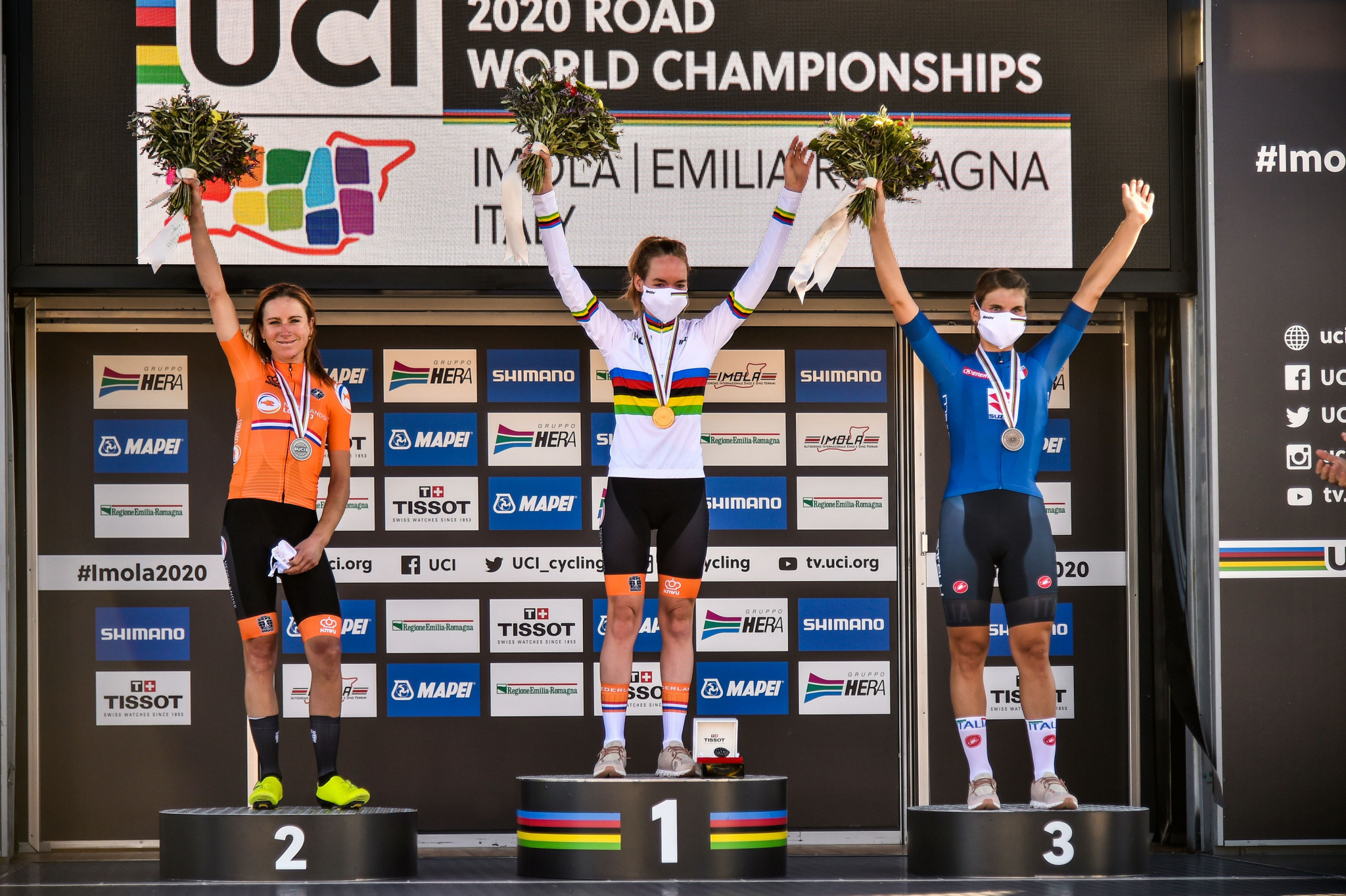 Anna van der Breggen became the second female rider to win road race and time trial gold medals at the same World Championships ©Getty Images