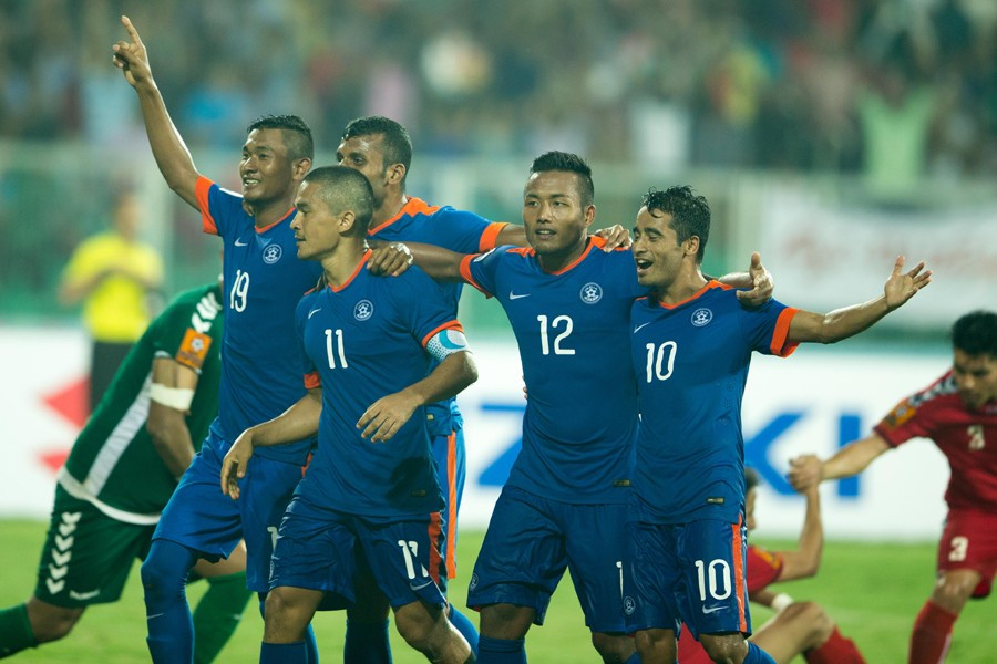 India earned a 2-1 win after extra time to claim the title ©SAFF