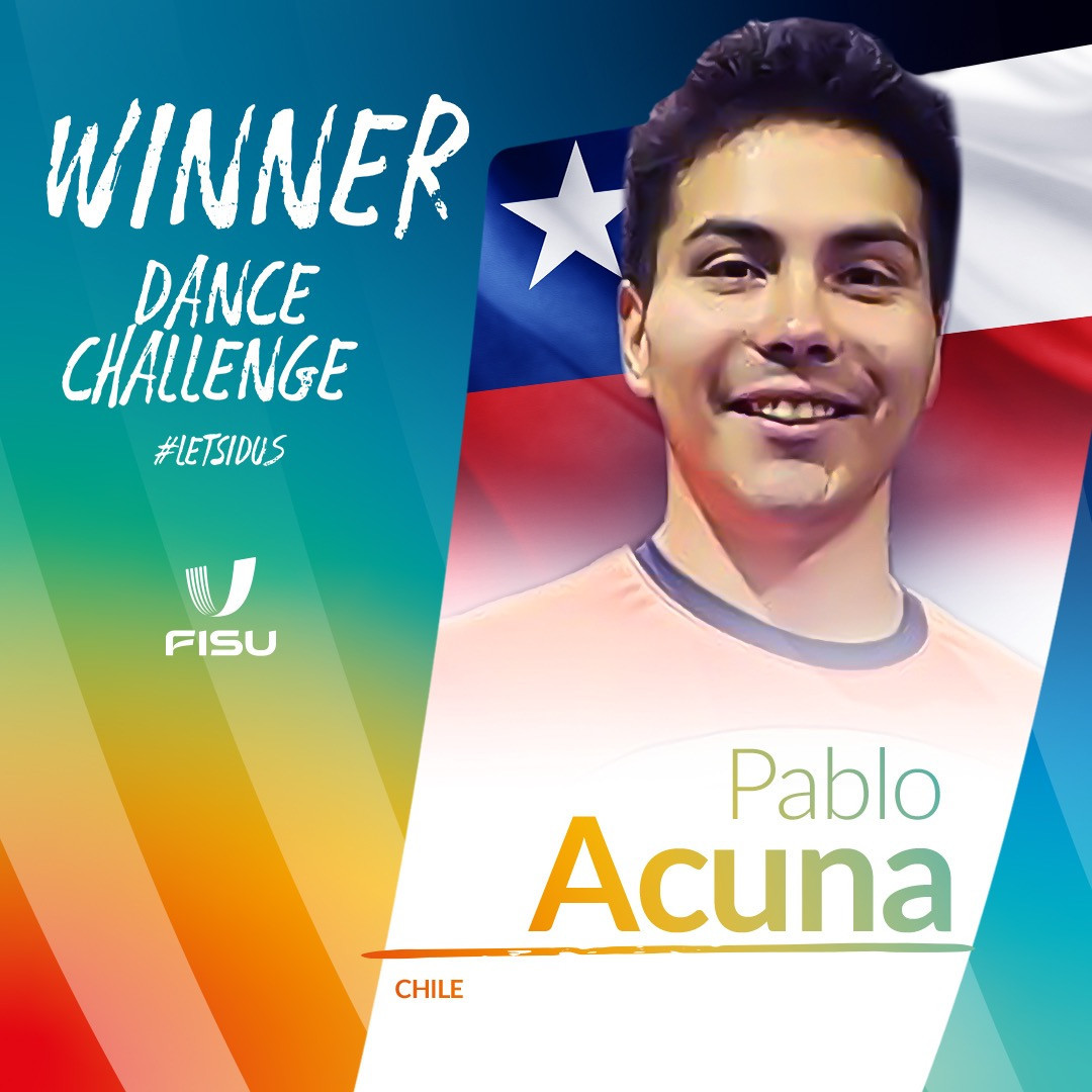 Chile's Pablo Acuna won the 2020 IDUS Dance Challenge ©FISU