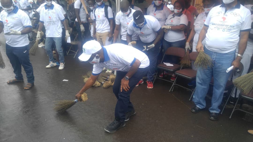 Cleaning took place in the capital city Freetown ©NOCSL
