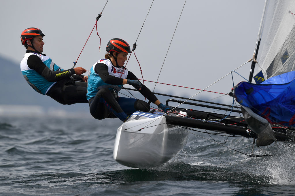 World Nacra 17 champions John Gimson and Anna Burnet are set to compete in Austria ©Getty Images