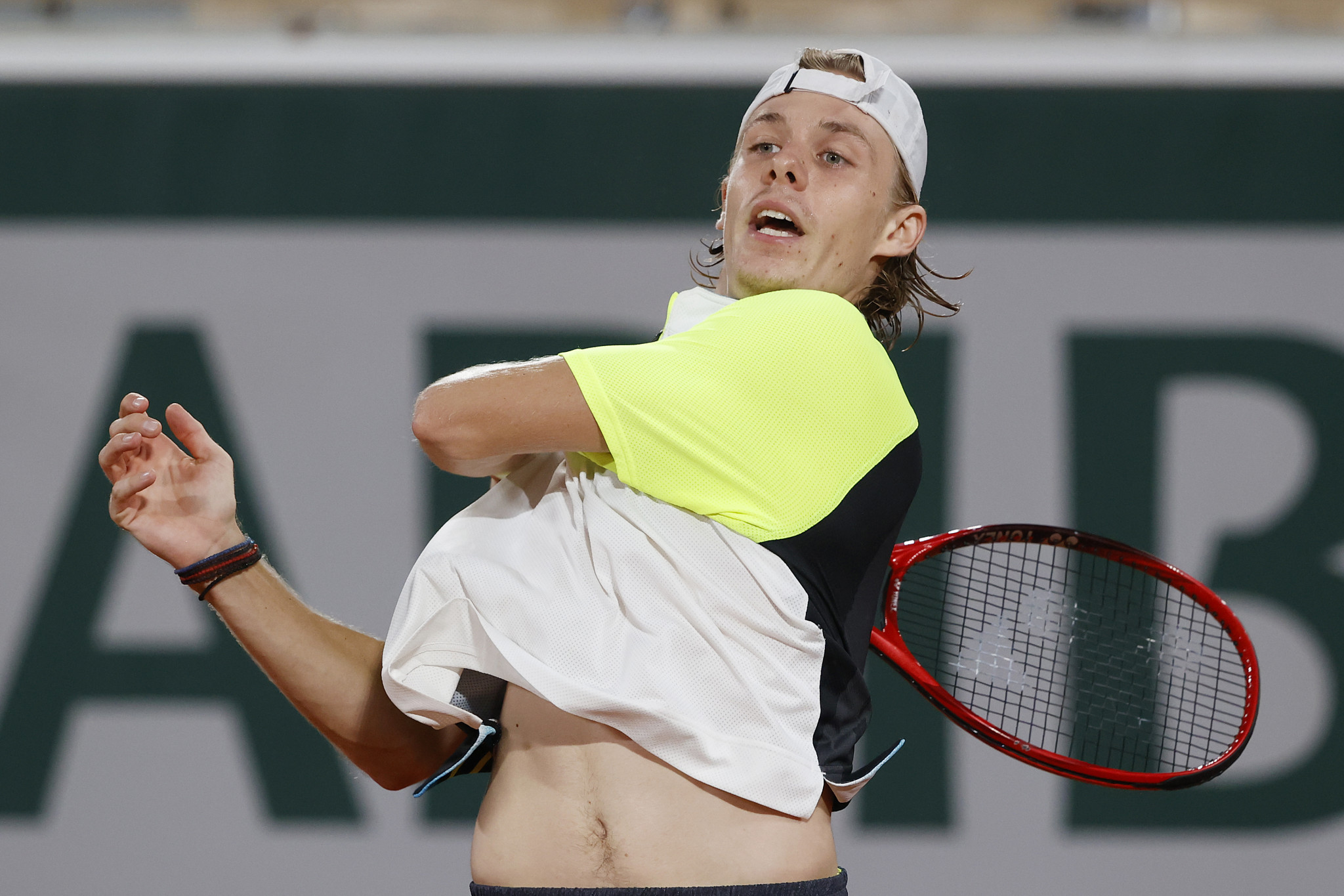 Ninth seed Denis Shapovalov beat France's Gilles Simon in the most competitive match of the day on the main Philippe Chatrier court ©Getty Images