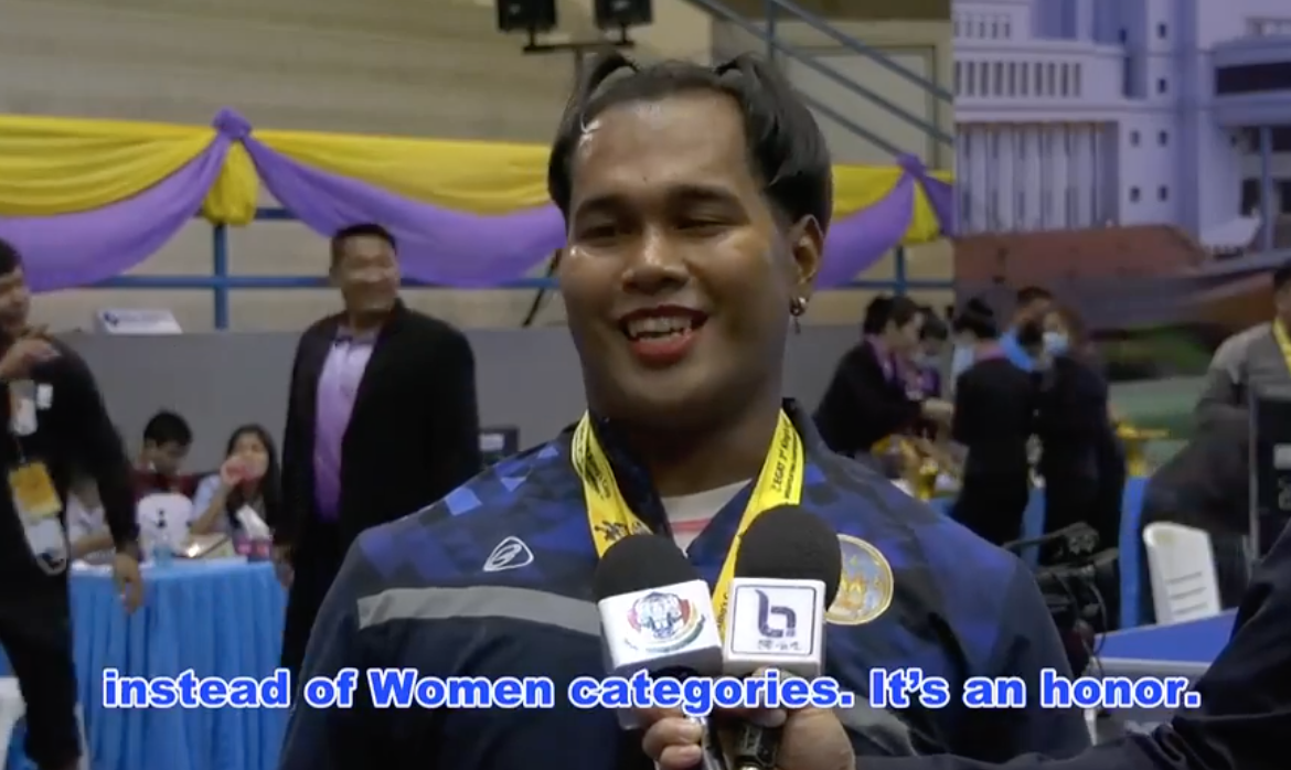 Transgender champion stars as Thailand attracts 500 athletes to "live" weightlifting 