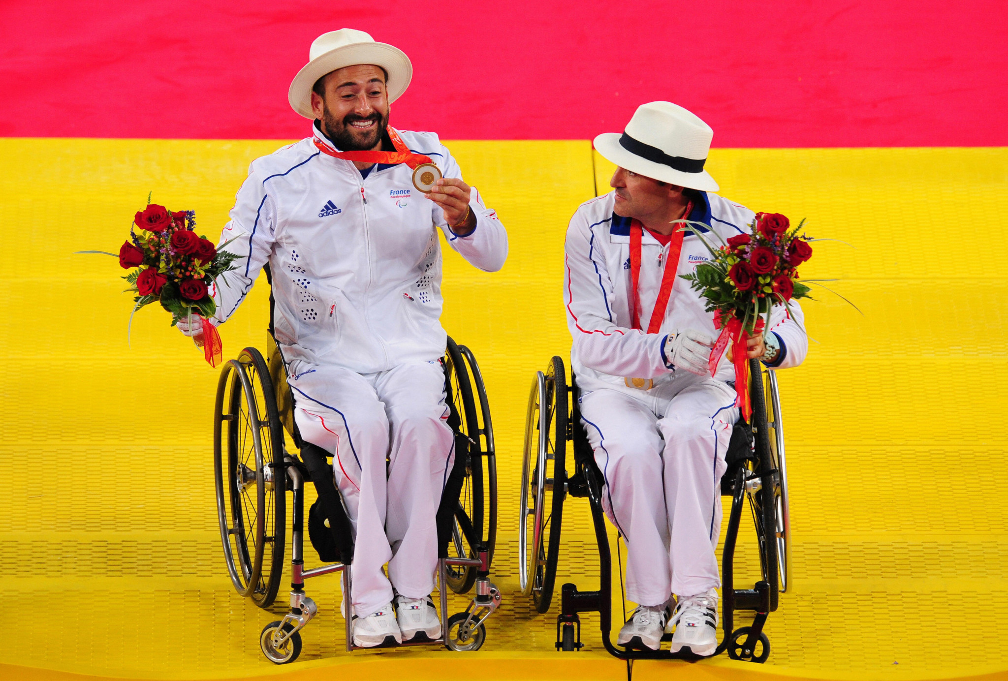 Michaël Jérémiasz earned Paralympic gold at Beijing 2008 alongside Stéphane Houdet ©Getty Images