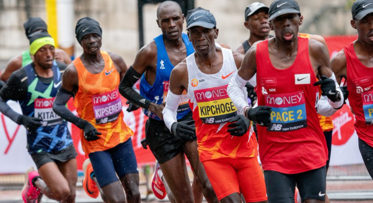 Kenya's world record holder Eliud Kipchoge suffered his first defeat since 2013 in today's London Marathon ©VMLM 