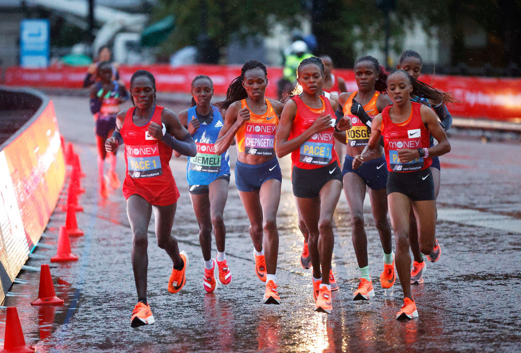 The Kenyan star outclassed the rest of the field to continue her red-hot form at the London Marathon ©Getty Images