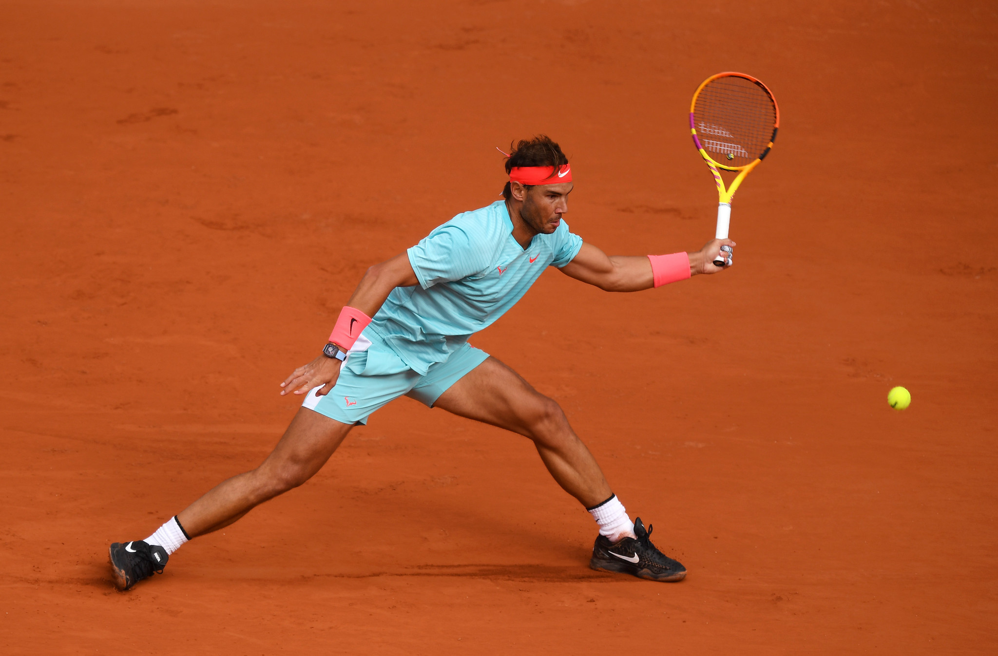 Despite all the shocks, favourite for the men's title Rafael Nadal progressed in straight sets against Sebastian Korda ©Getty Images