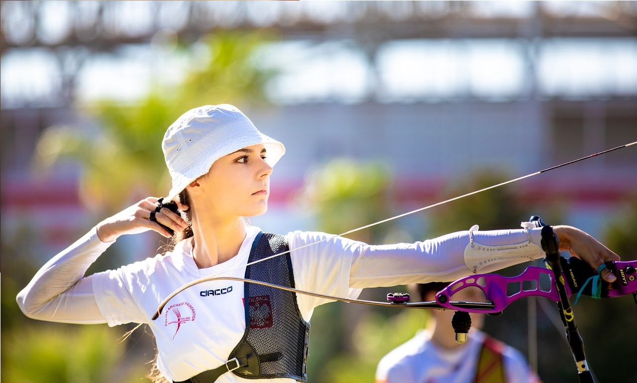 Magdalena Smialkowska topped the podium in the women's recurve event ©World Archery