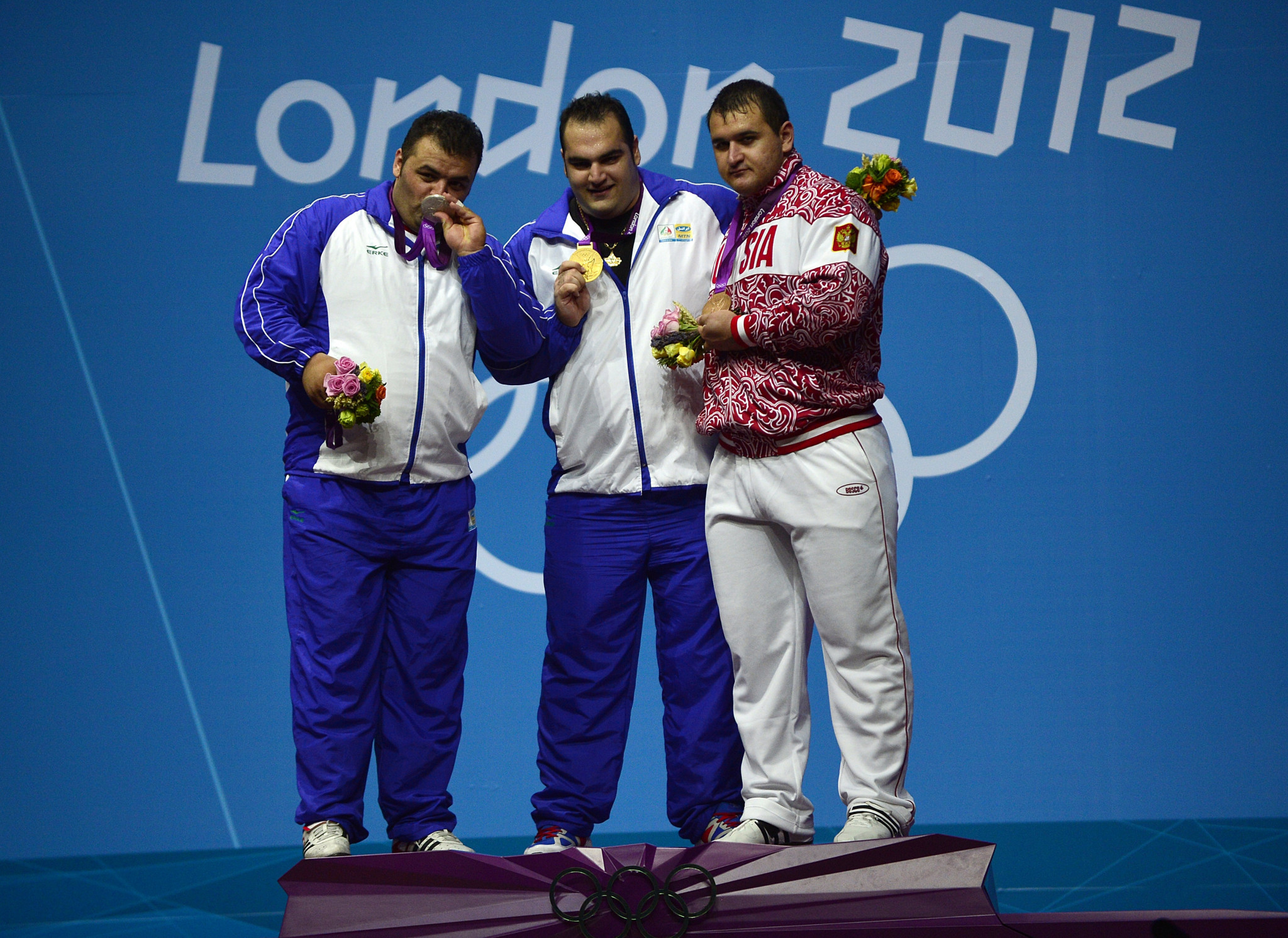 Ruslan Albegov, right, won a bronze medal at London 2012 ©Getty Images