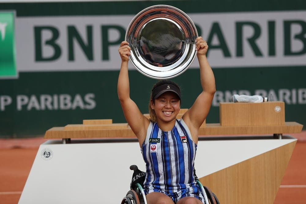 Yui Kamiji won the women's wheelchair singles title in straight sets at the French Open ©Twitter/RolandGarros