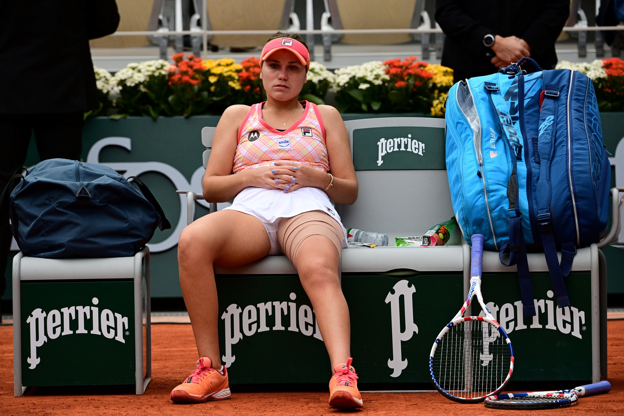 Kenin, who won the Australian Open earlier this year, looks devastated after losing the women's final at Roland Garros ©Getty Images