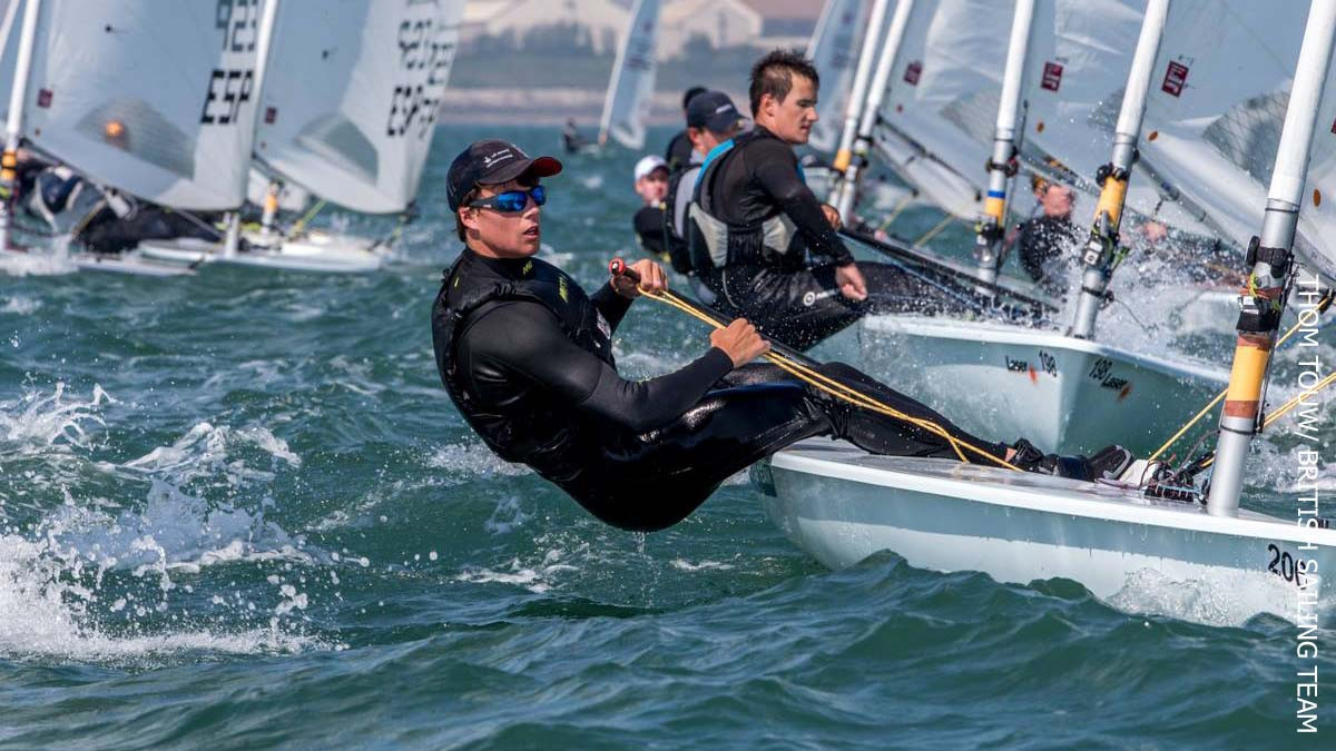 Michael Beckett has taken a commanding lead in the men's laser ©British Sailing Team