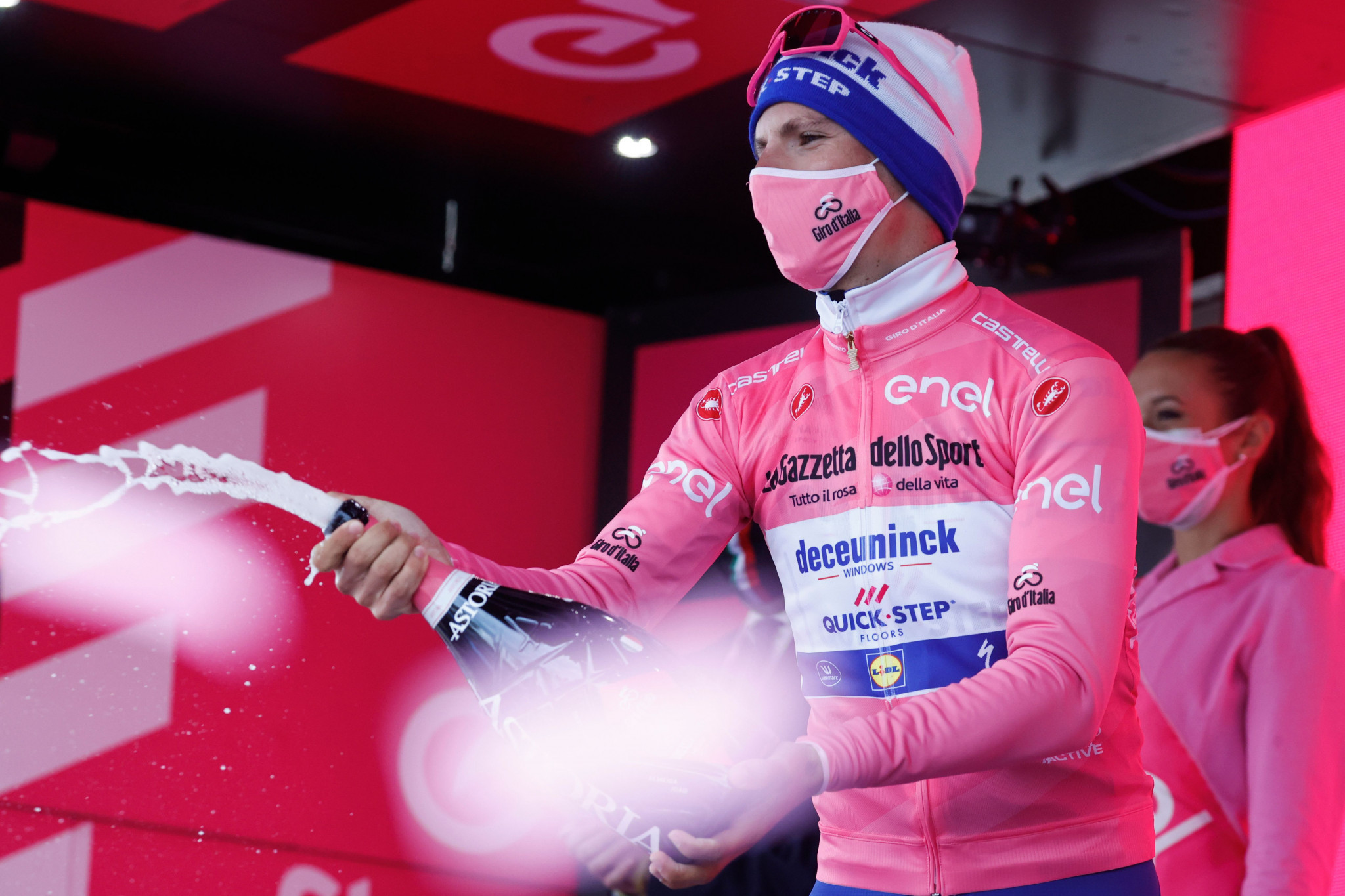 João Almeida leads the Giro d'Italia as the coronavirus crisis forced two teams to withdraw ©Getty Images