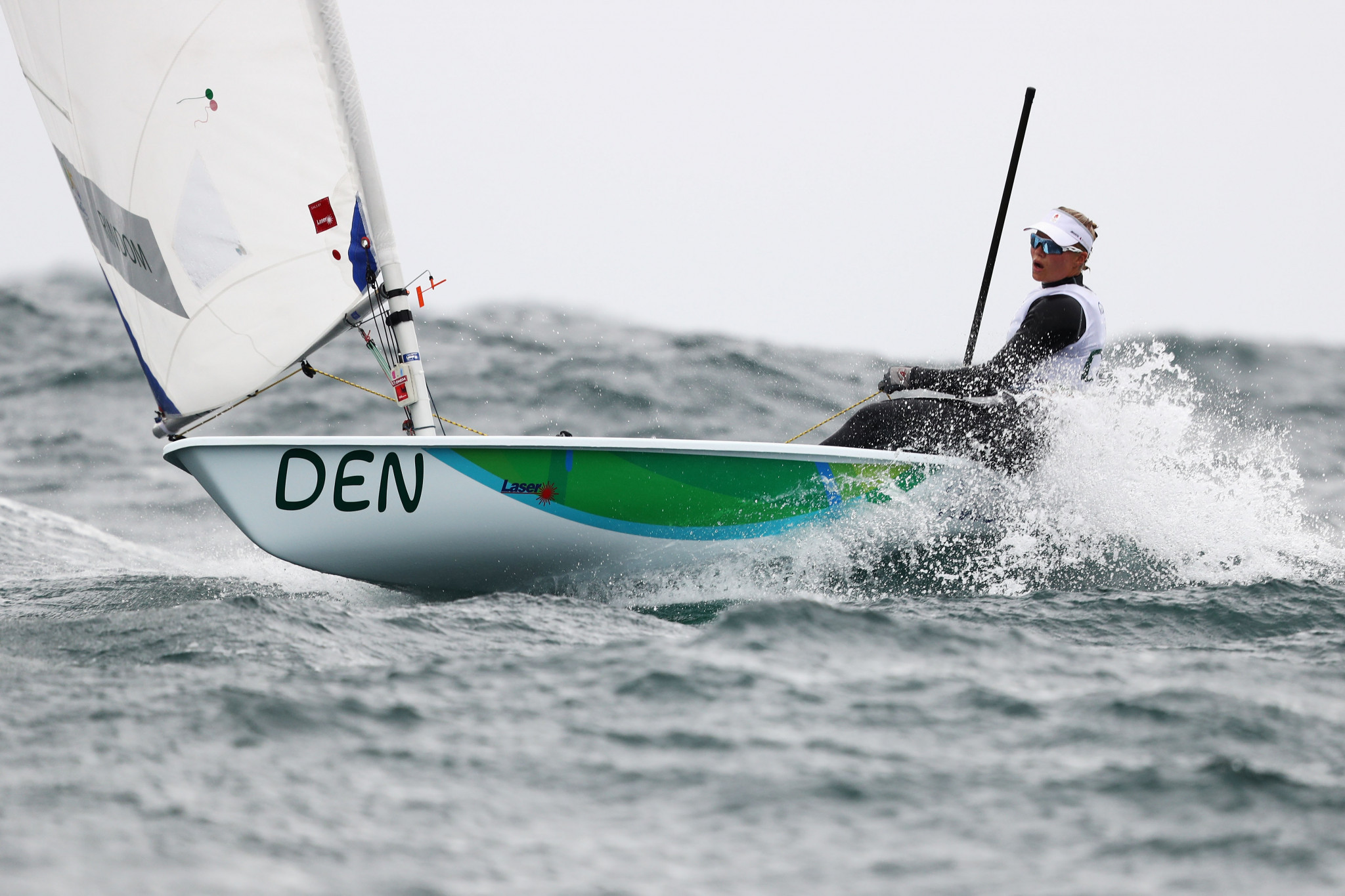 Anne-Marie Rindom looks to have an insurmountable lead in the women's laser radial ©Getty Images