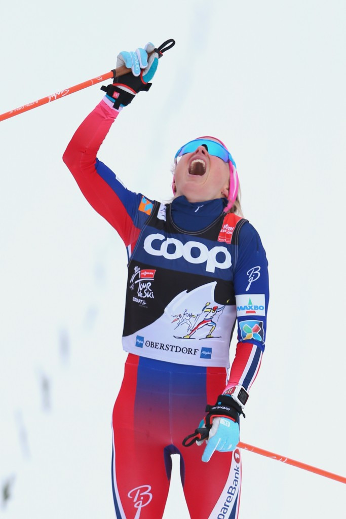 Johaug wins stage five of Tour de Ski to close gap on leader Østberg