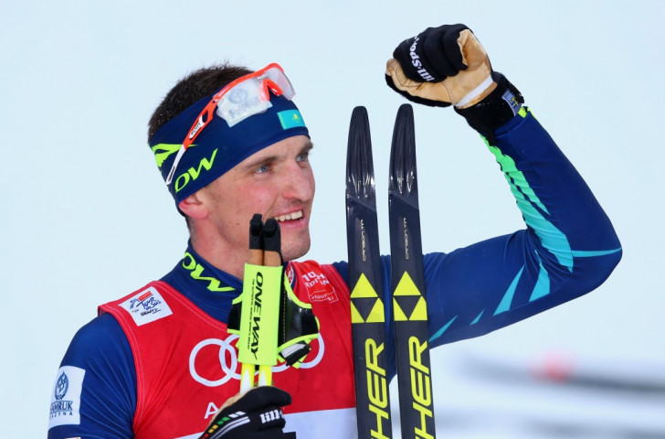 Kazakhstan's Alexey Poltoranin came out on top in the men's 15km classic mass start