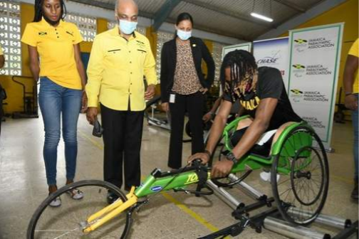The Chase Fund donated equipment to the Jamaica Paralympic Association ©Chase Fund