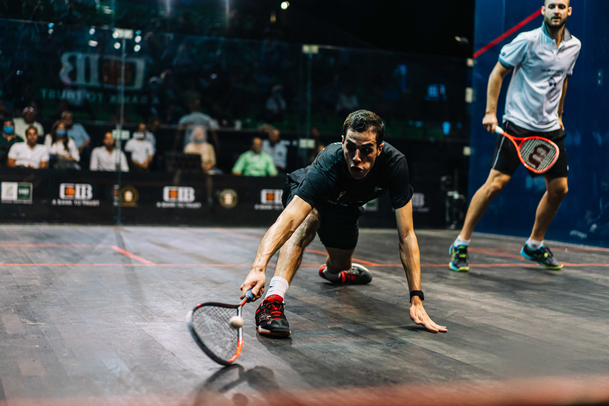 Men's top seed Ali Farag of Egypt won his quarter-final in straight games at the PSA Egyptian Open ©PSA World Tour