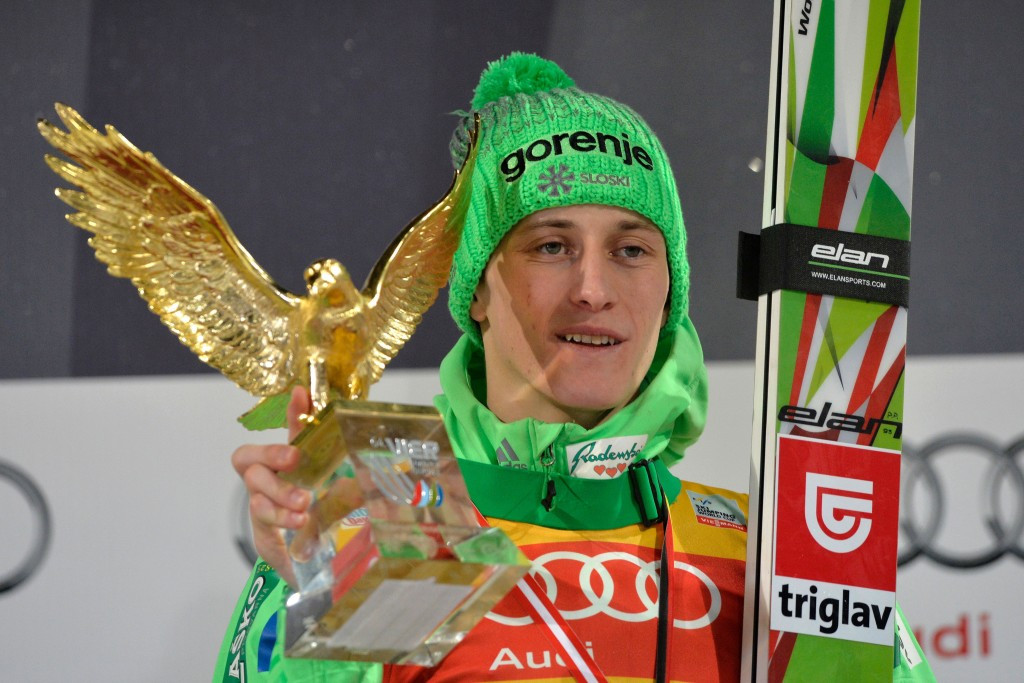 Peter Prevc became the first Slovenian winner of the Four Hills tournament for two decades ©Getty Images
