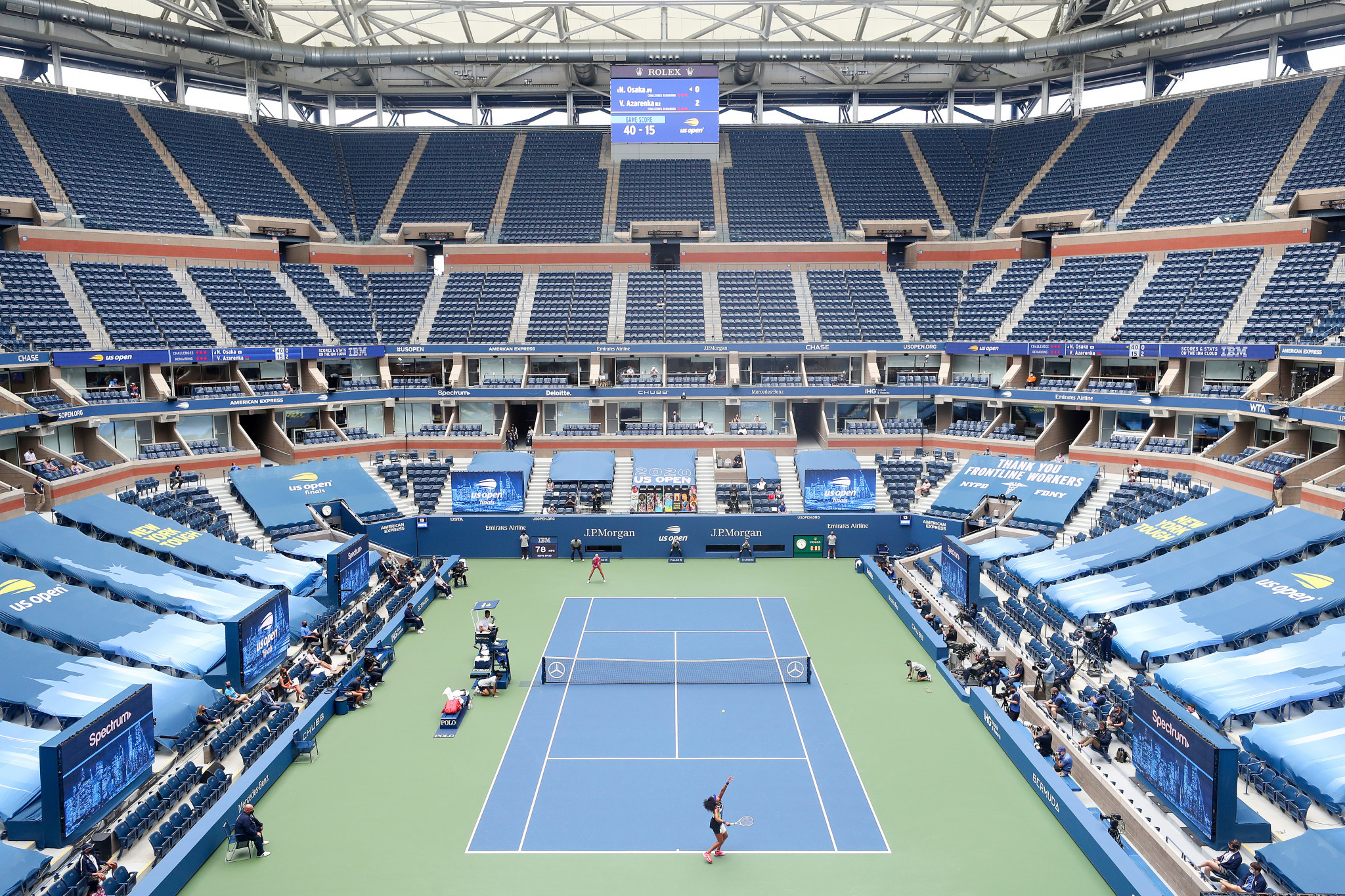 The US Open was recently staged behind closed doors ©Getty Images