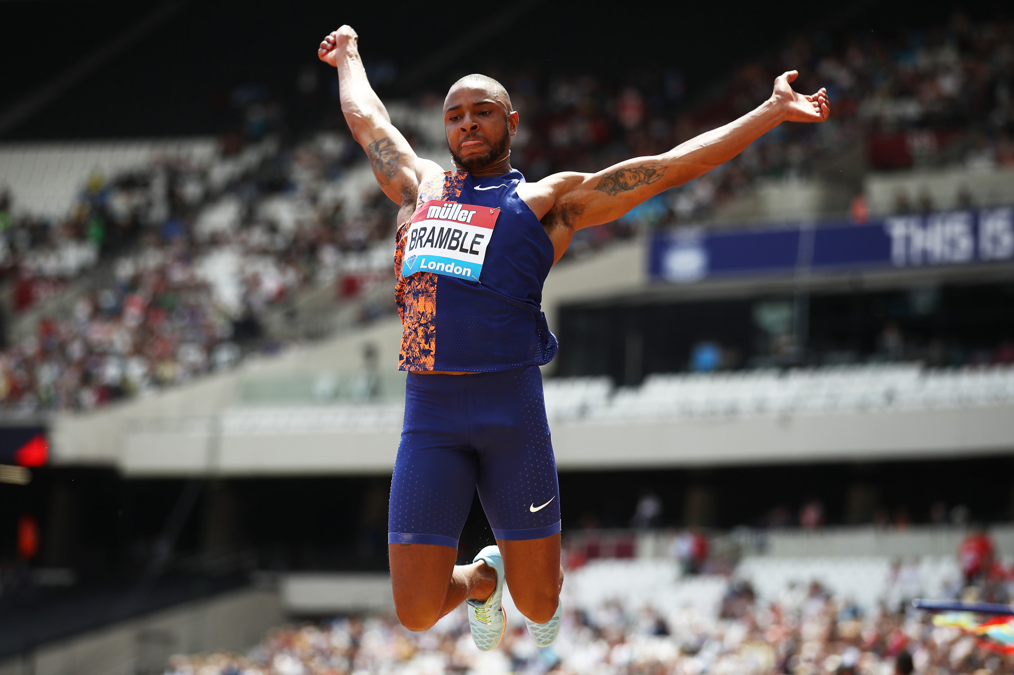 British long jumper Daniel Bramble has reached a fundraising goal for the Tokyo 2020 Olympic Games ©Getty Images