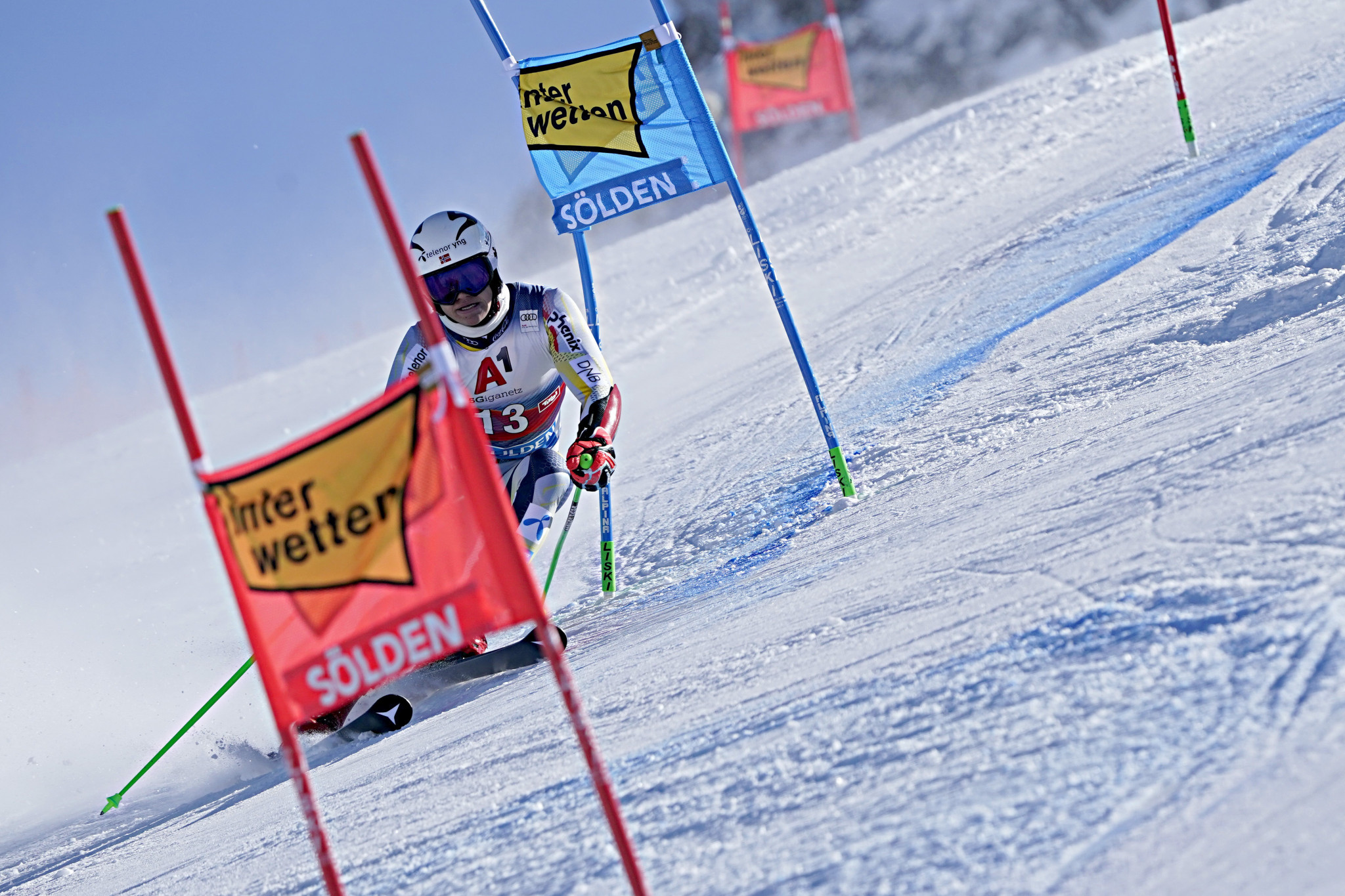 Lucas Braathen won the first race of the men's FIS Alpine Ski World Cup season ©Getty Images