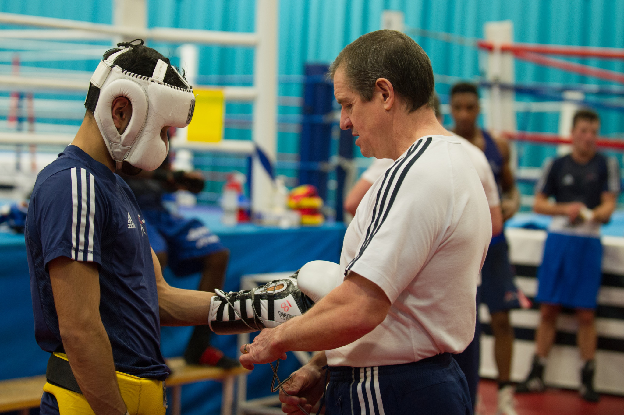 Paul Walmsley, left, has played a big part in Britain's boxing success over the past decade ©GB Boxing