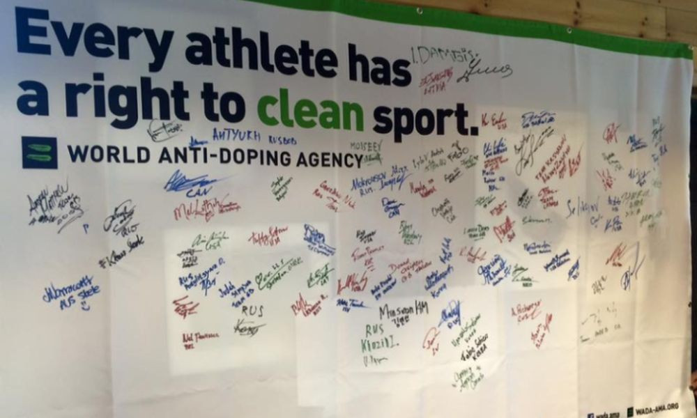 Athletes at the IBSF World Cup have also been invited to sign the WADA Clean Sport Pledge