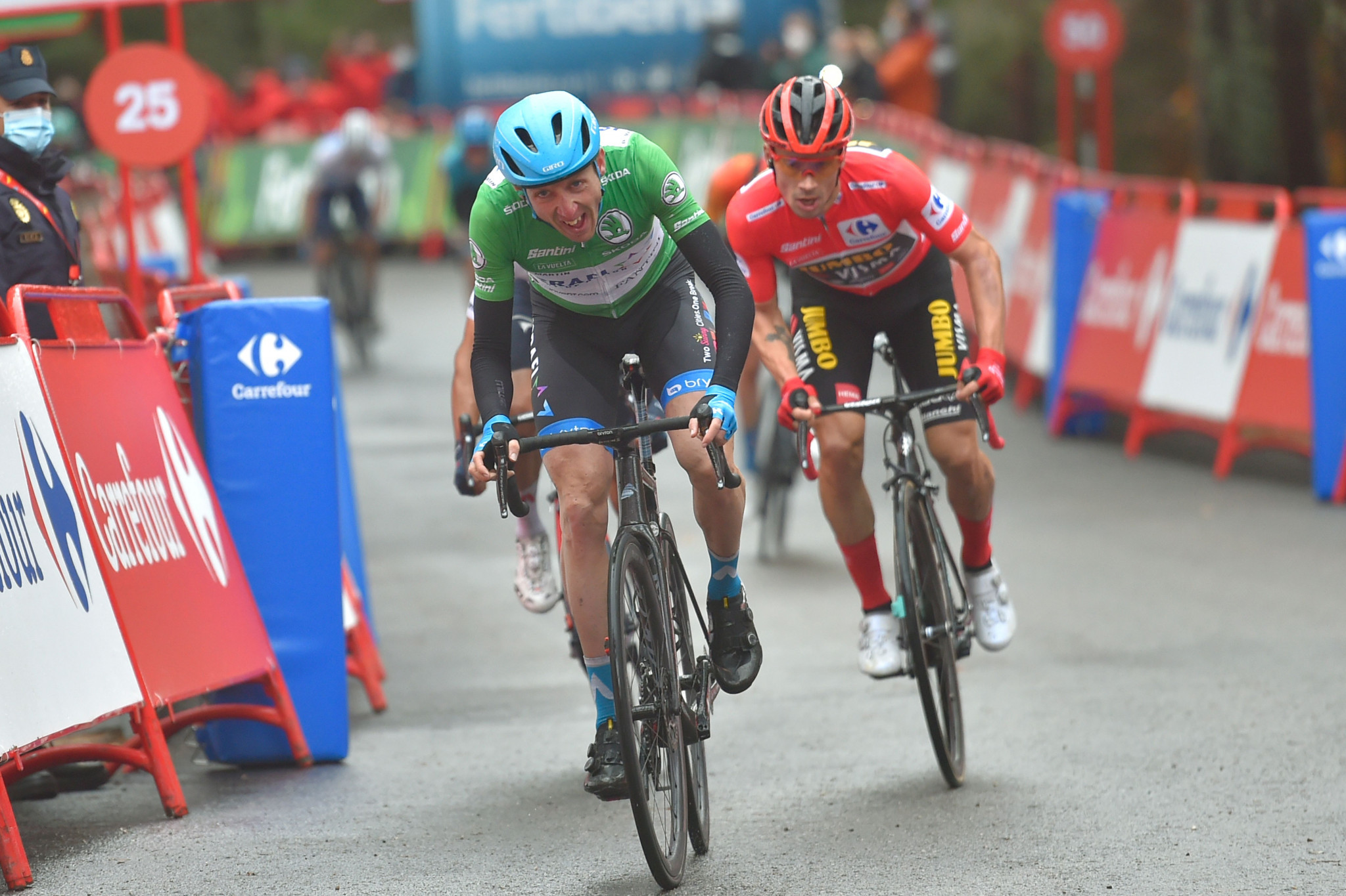 Martin snatches stage victory at Vuelta a España as route adjusted to avoid France