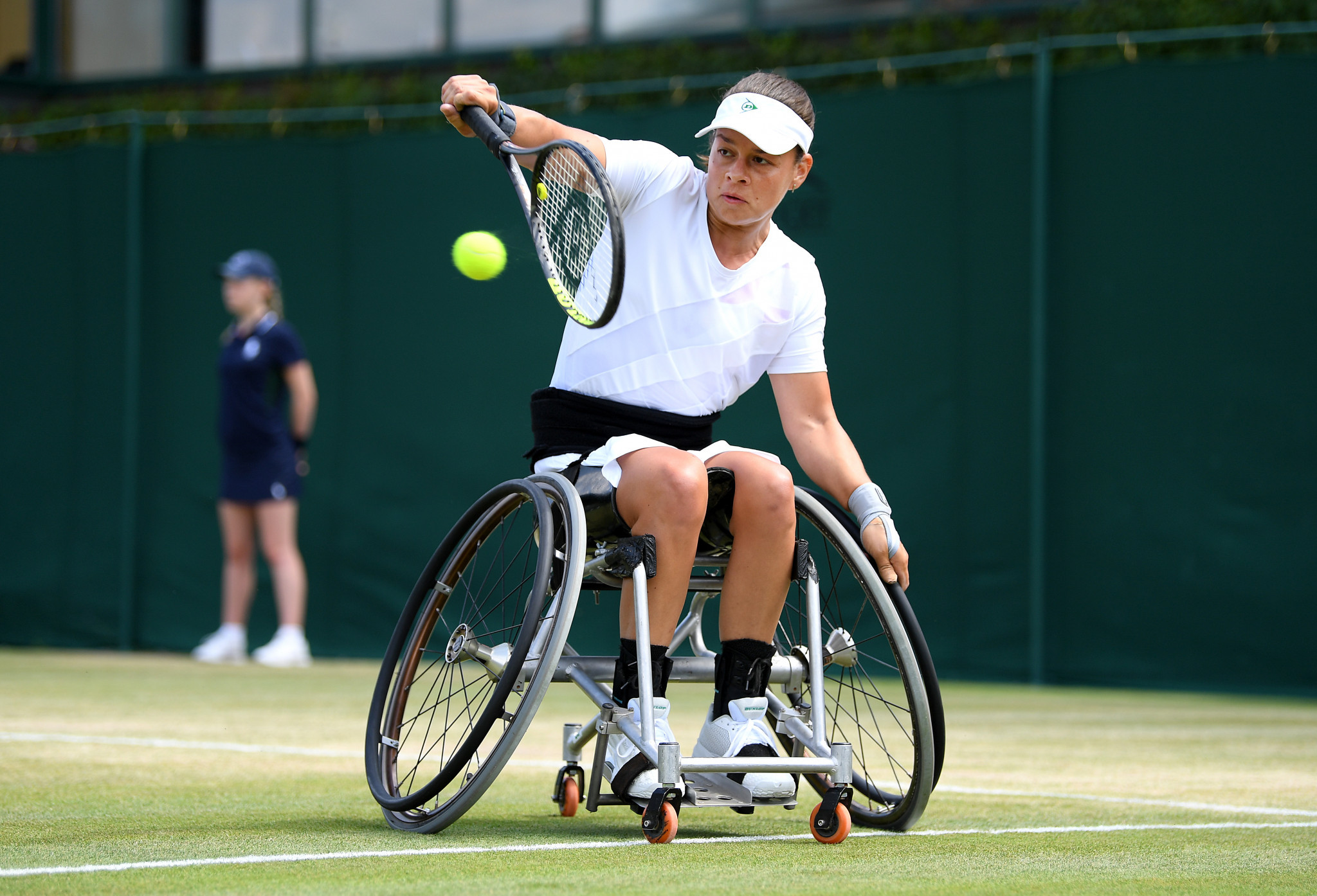 Marjolein Buis won 18 singles and 52 doubles titles during her 10-year wheelchair tennis career ©Getty Images
