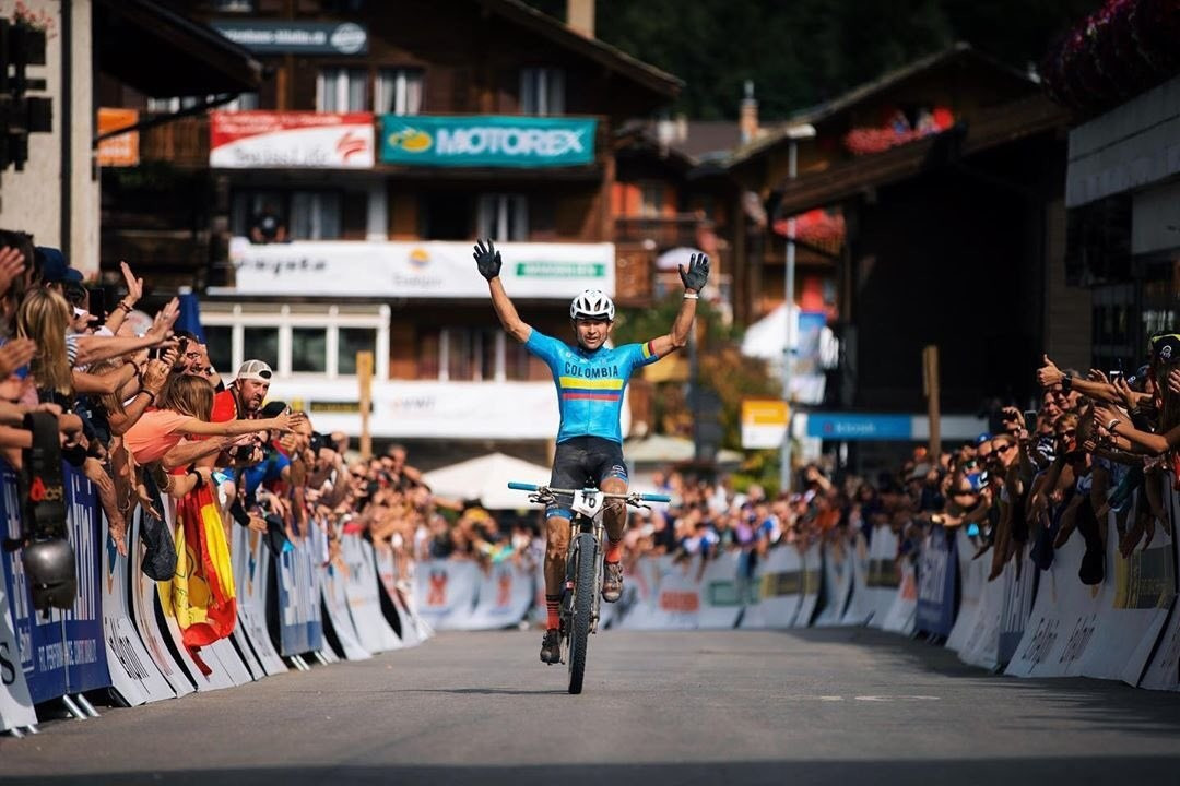 Héctor Leonardo Páez León won the men's 2019 UCI Mountain Bike Marathon World Championship ©Getty Images