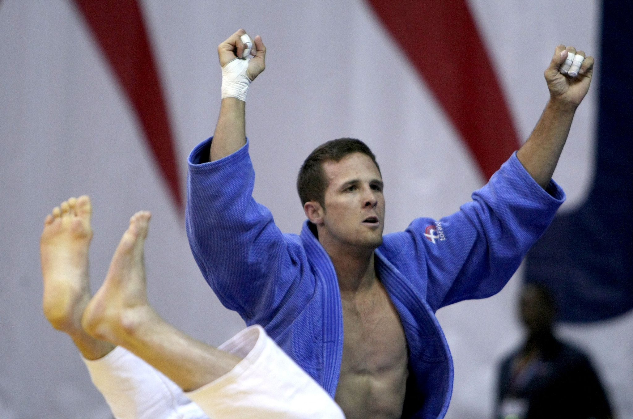 Ryan Reser held three demonstrations as part of the World Judo Day celebrations ©Getty Images