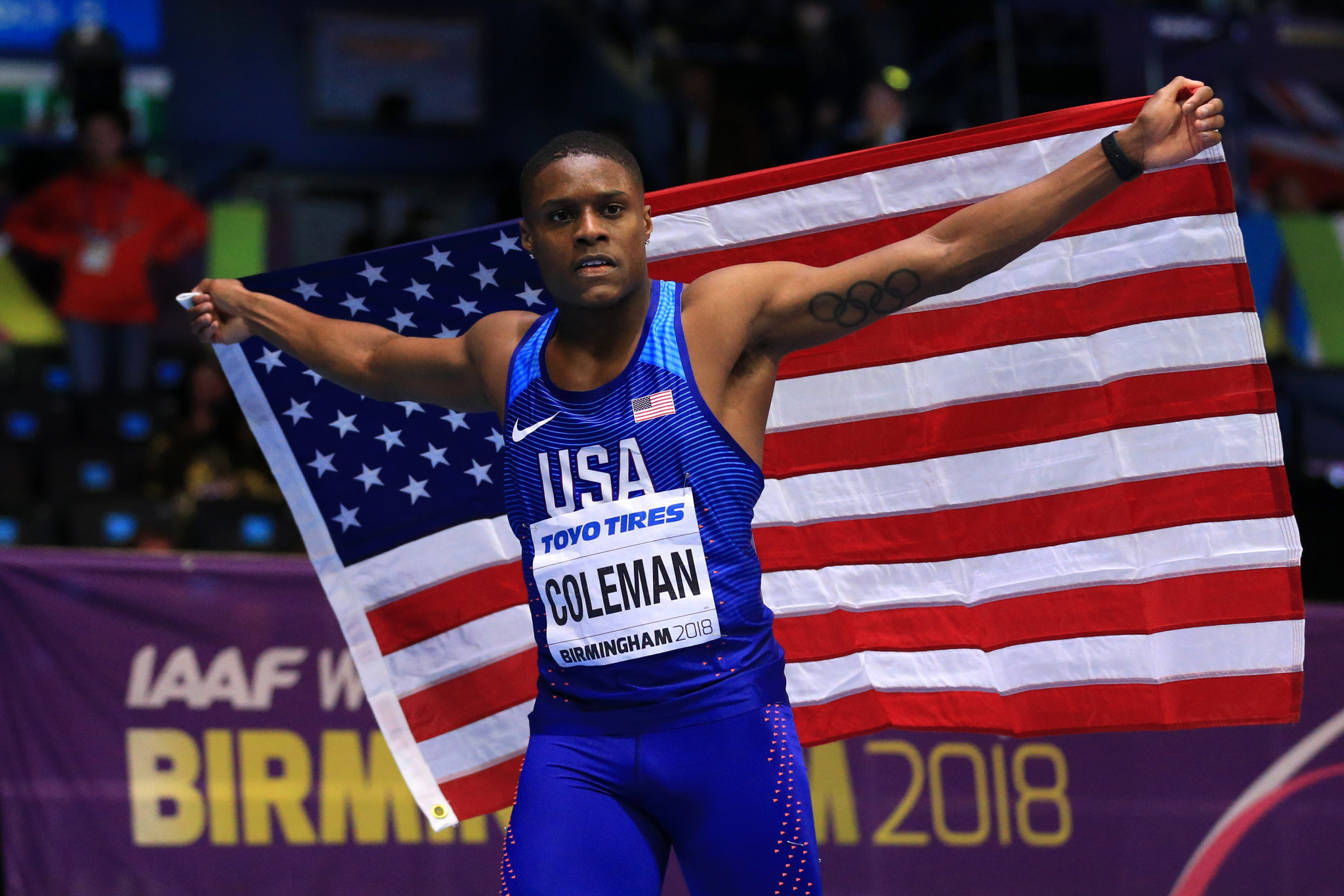 Christian Coleman is also the reigning 60m world champion ©Getty Images