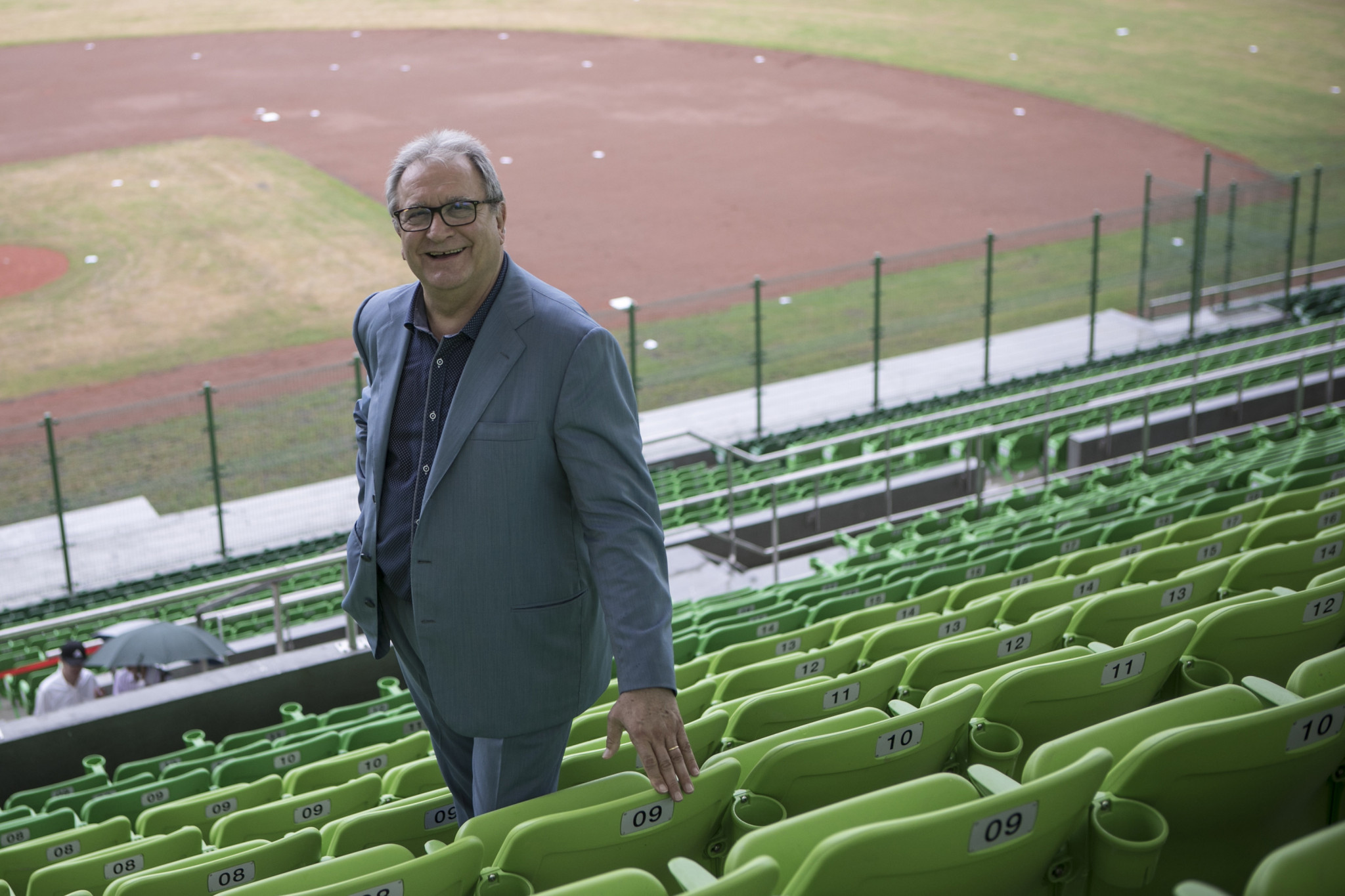 WBSC President Riccardo Fraccari pictured at Tainan Asia Pacific Stadiums, which will host the next four editions of the Under-12 Baseball World Cup ©Getty Images