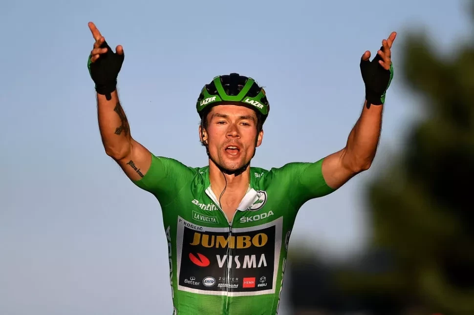 Roglič aces climb to win stage eight of Vuelta a España and cut Carapaz lead