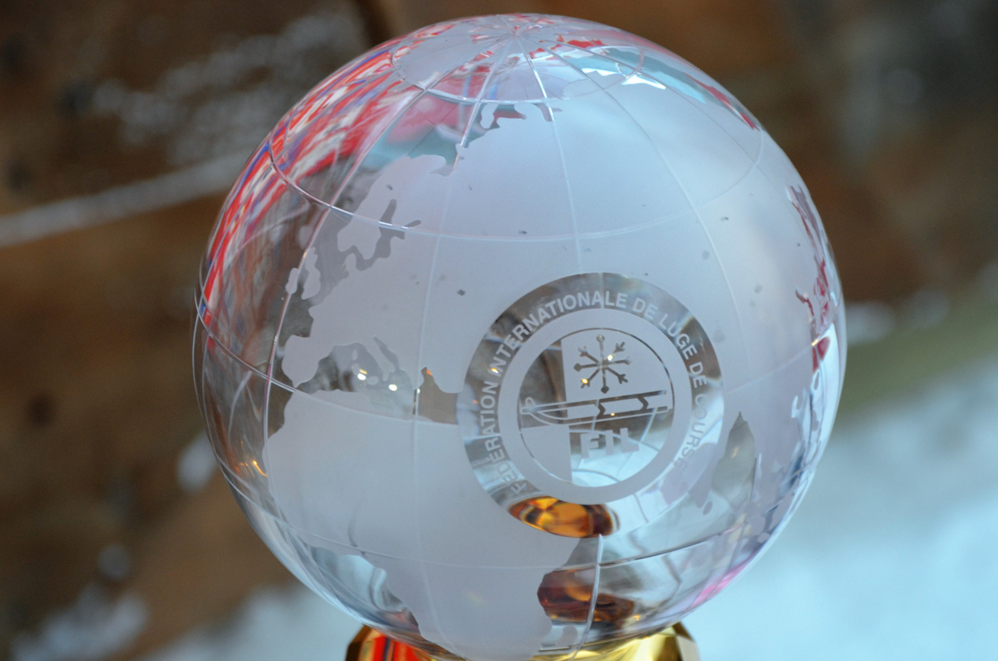 FIL introduce small crystal globes for Luge World Cup and Sprint World Cup winners
