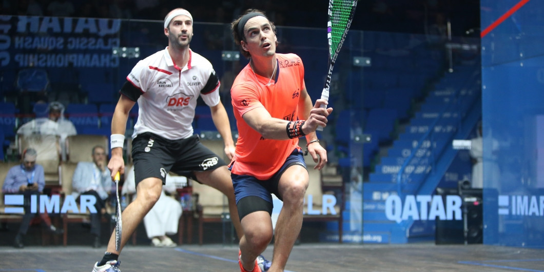 New Zealand's Paul Coll, right, is among the other players set to be in action in Qatar ©PSA