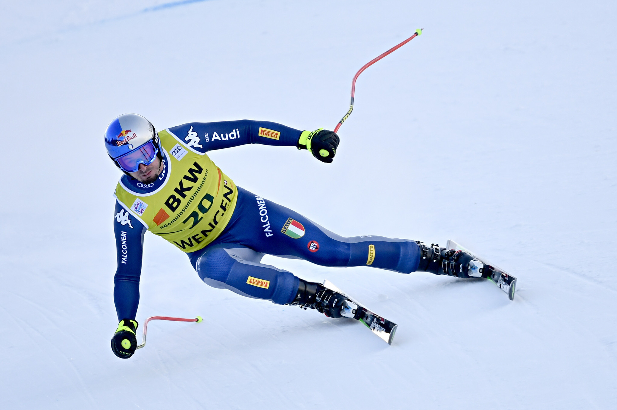 Dominik Paris of Italy will be looking to defend his super-G title at the 2021 FIS Alpine World Ski Championships in his home country ©Getty Images