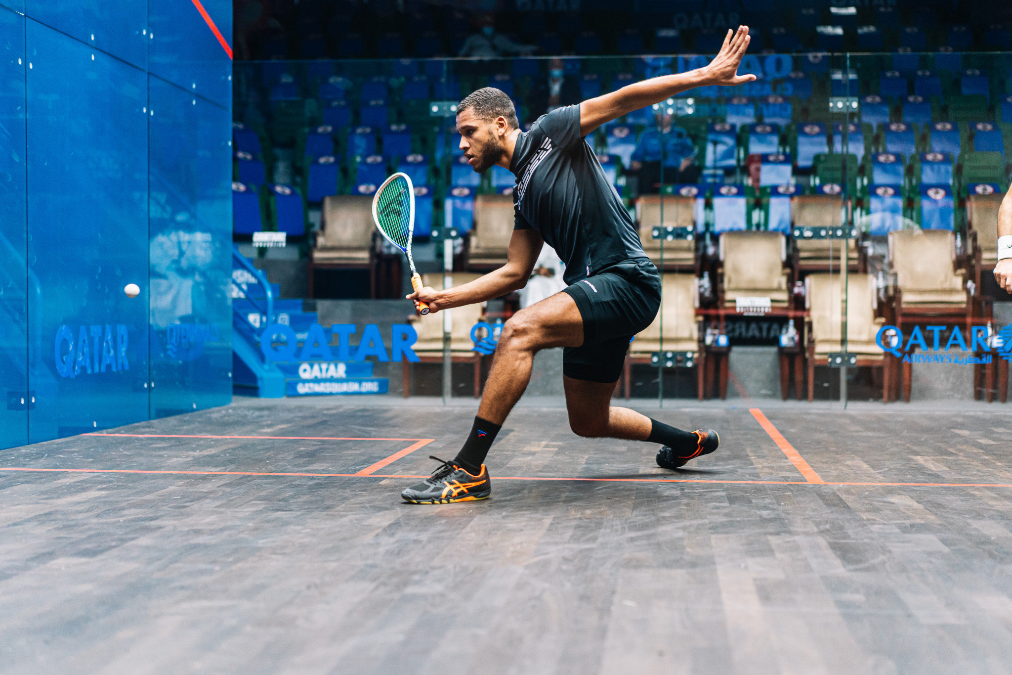England's Richie Fallows beat Tayyab Aslam in the first round of the PSA Qatar Classic ©PSA
